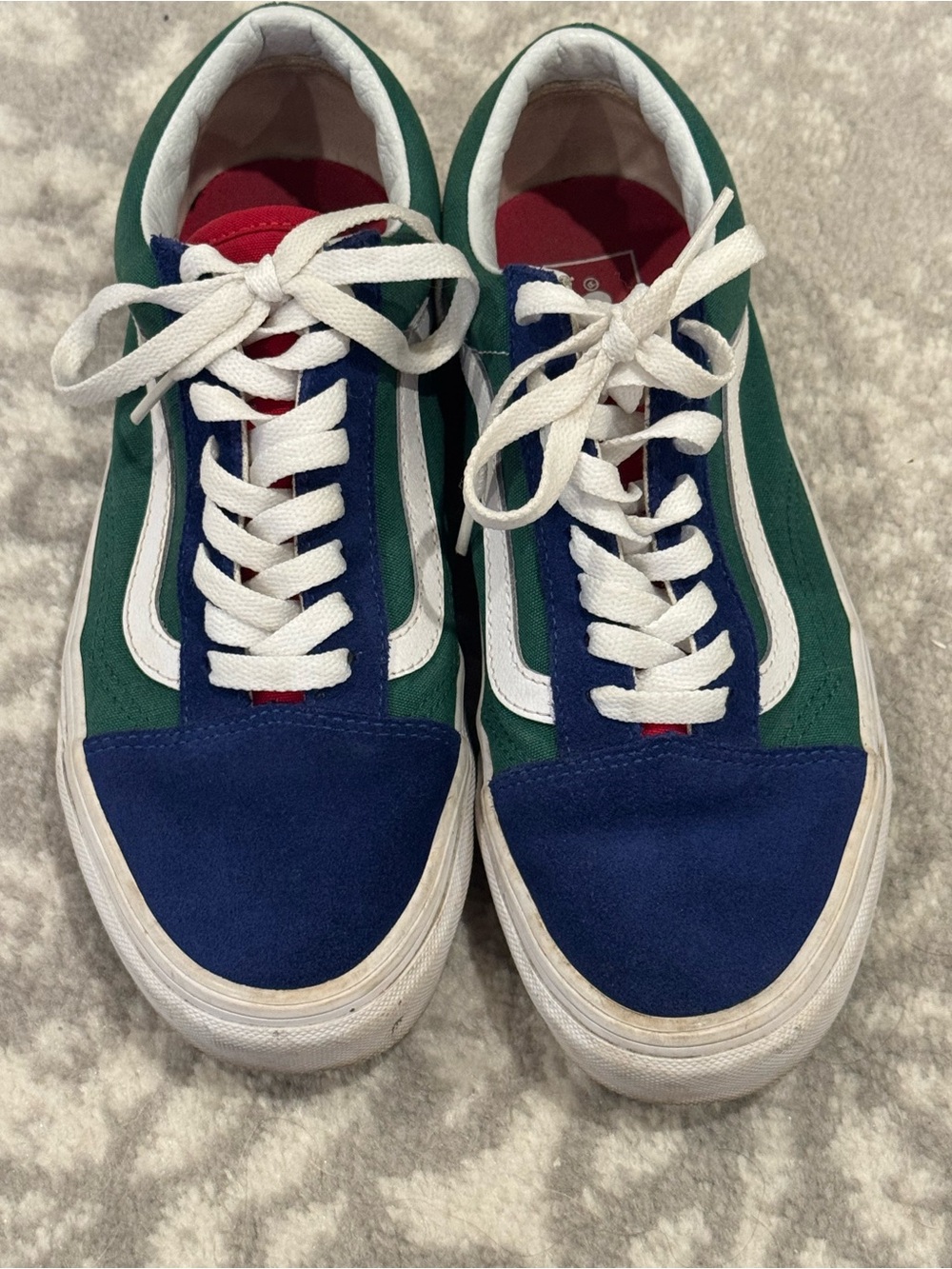 Vans Old Skool Yacht Club Green Blue Yellow Red Skate Sneakers Mens 7 Women 8.5